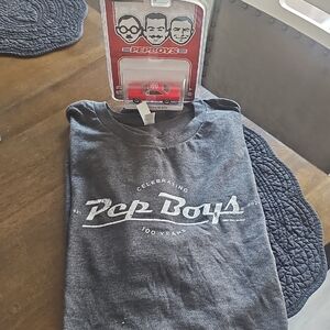 Pep Boys 100 Yr Anniversary  T-Shirt Large Mens,  with Collector Car